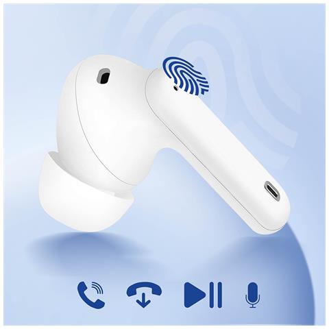 Auricolari Senza Fili Bluetooth Riduzione Del Rumore Anc In-ear, Bianco - Foto 5