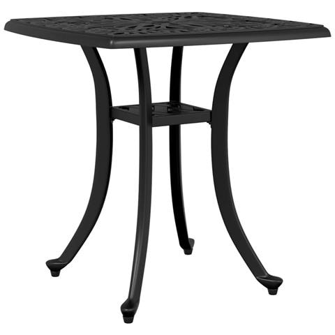 Tavolo Da Giardino Nero 53x53x53 Cm In Alluminio Pressofuso - Foto 2