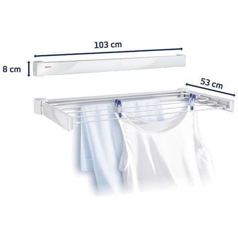 Stendibiancheria Stendino A Parete Richiudibile 7,2mt Di Asciugatura Telegant 72 - Foto 4