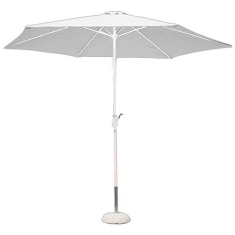 Ombrellone Tondo 3 Mt Con Palo Centrale In Alluminio Chiusura A Carrucola Frigidus - White - Foto 1