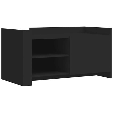 Tavolino Da Salotto Nero 100x50x50 Cm Legno Multistrato - Foto 2
