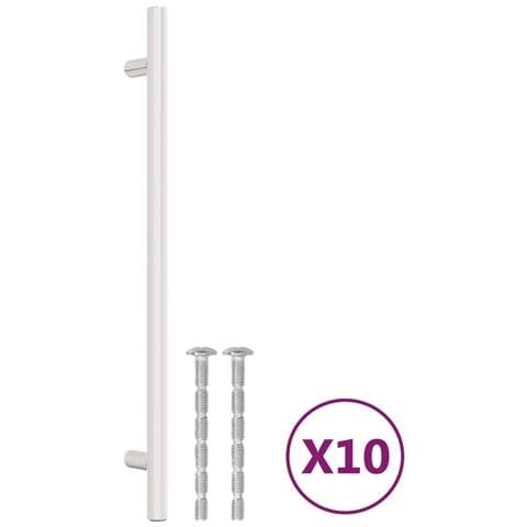 Maniglie per Mobili 10 pz Argento 224 mm in Acciaio Inox - Foto 2
