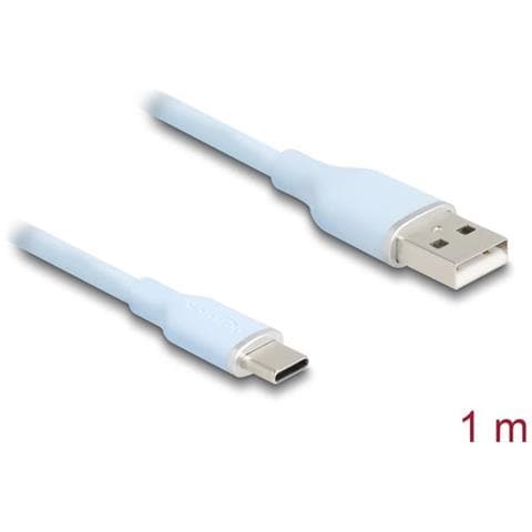 Usb 2.0 Kabel Usb Typ-a Stecker Zu Usb Type-c™ Stecker 1 M Blau Silikon (81222) - Foto 1