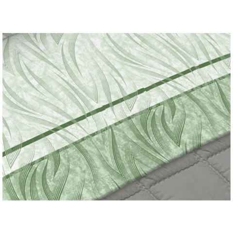 Completo Lenzuola Letto 100% Cotone Made Italy Disegno Flames Cn Matrimoniale Verde - Foto 2