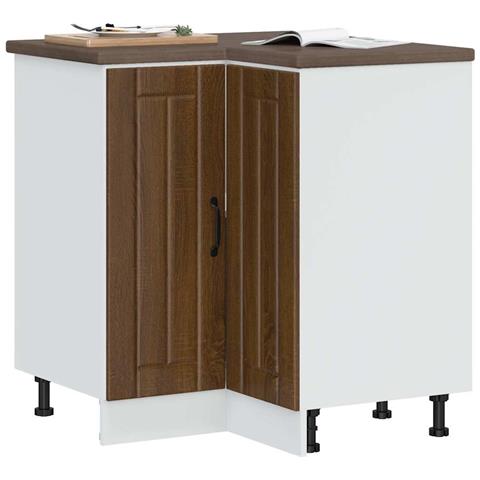 Mobile Base Ad Angolo Cucina Lucca Rovere Marrone In Truciolato - Foto 1