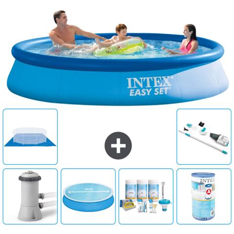 Piscina Fuori Terra - In Giro - 366x76 Cm - Blu - Include Accessori Coordinati A1061 - Foto 1