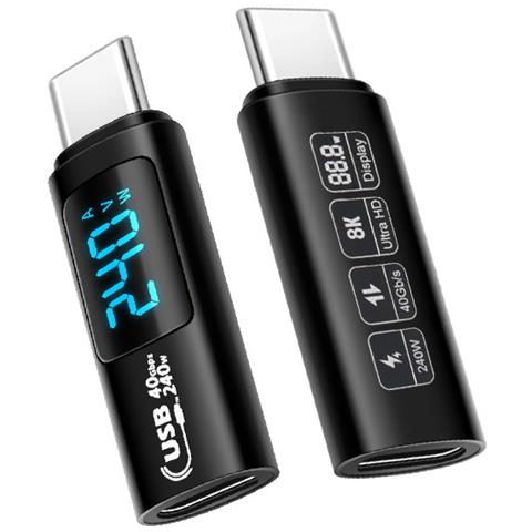 Adattatore Display Digitale Usb4: 240w, Trasferimento Dati 40gbps Black - Foto 2