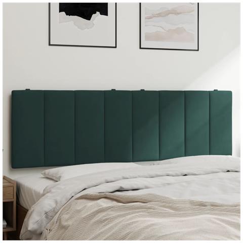 Cuscino Testiera Verde Scuro 160 cm in Velluto - Foto 2