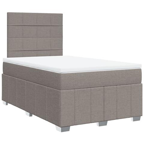 Giroletto a Molle con Materasso Tortora 120x190 cm in Tessuto - Foto 1