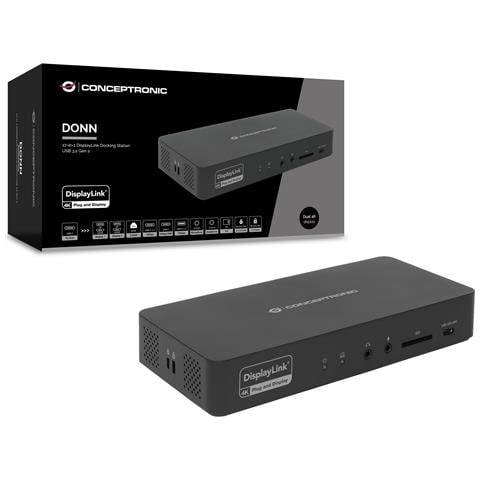 DONN31B replicatore di porte e docking station per laptop Cablato USB 3.2 Gen 2 (3.1 Gen 2) Type-C Nero - Foto 2