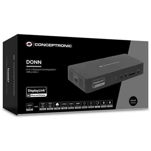 DONN31B replicatore di porte e docking station per laptop Cablato USB 3.2 Gen 2 (3.1 Gen 2) Type-C Nero - Foto 6