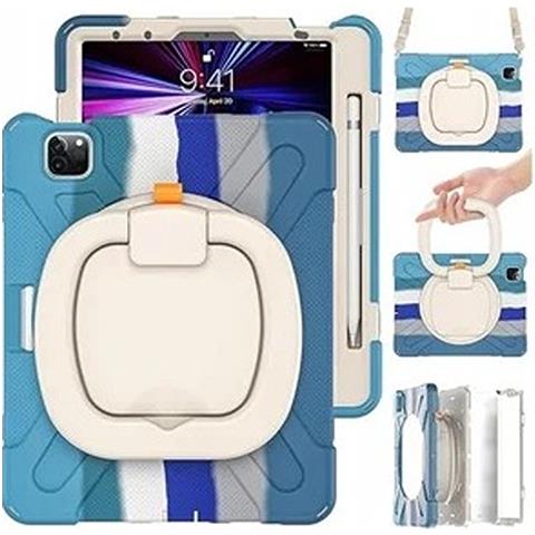 Custodia Per Ipad Pro 5/4/3 12.9” Con Supporto E Tracolla Blu - Foto 1