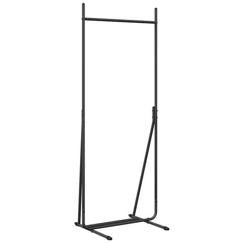 Stendibiancheria Nero 62 x 48 x 158 cm Acciaio - Foto 1