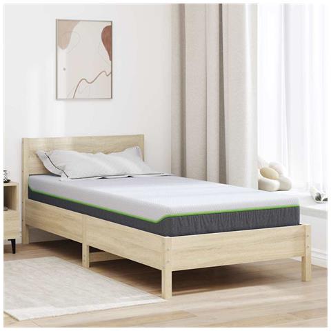 Materasso Bianco e Grigio 90 x 190 cm Molle Insacchettate - Foto 2