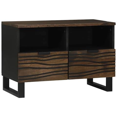 Armadietto TV Marrone 70 x 33 x 46 cm legno massello di mango - Foto 1