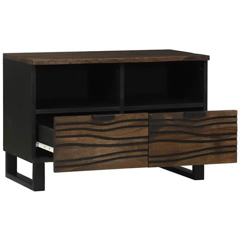 Armadietto TV Marrone 70 x 33 x 46 cm legno massello di mango - Foto 2