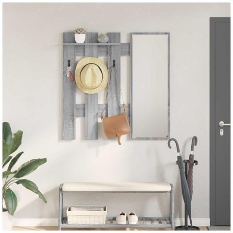 Appendiabiti a muro Grigio sonoma 100 x 10 x 100 cm - Foto 2