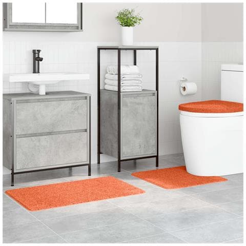 Tappeto da bagno 3 pcs Arancione 50 x 50 cm Polipropilene - Foto 2