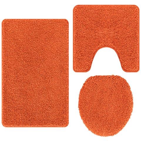 Tappeto da bagno 3 pcs Arancione 50 x 50 cm Polipropilene - Foto 1