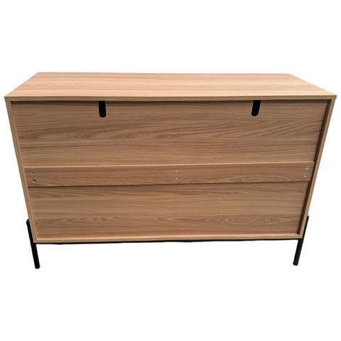 Vallo Comò A 6 Cassetti Con Decorazioni In Legno Scanalato 124 Cm - Foto 5