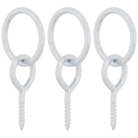 Anelli di Aggancio con Viti a Occhiello 3pz Argento in Acciaio - Foto 1