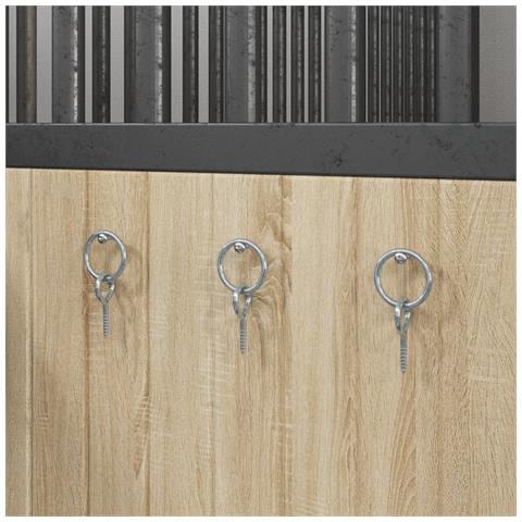 Anelli di Aggancio con Viti a Occhiello 3pz Argento in Acciaio - Foto 2