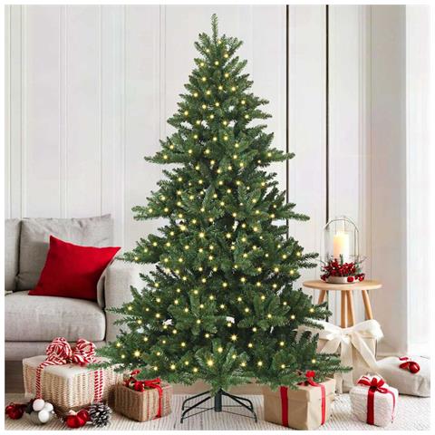 Albero di Natale Artificiale con Rami Pieghevoli Verde 180 cm - Foto 2