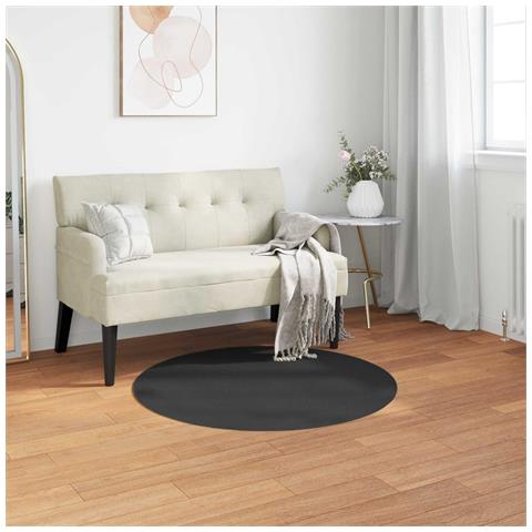 Tappeto in Pelliccia Sintetica di Coniglio Olite Nero Ø 120 cm - Foto 2