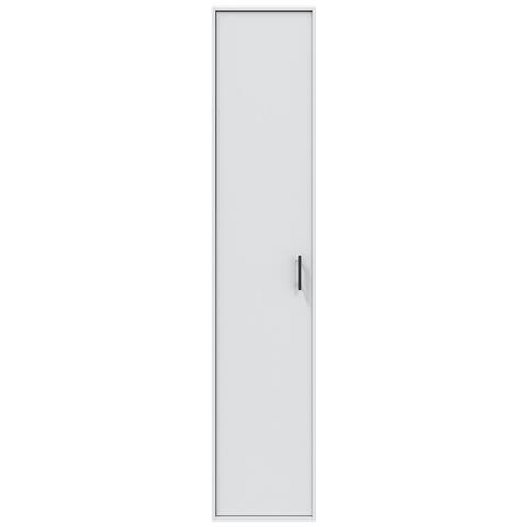 Crucoli - Armadio Multiuso 1 Anta 2 Ripiani, 41x206h Cm Bianco - Foto 6