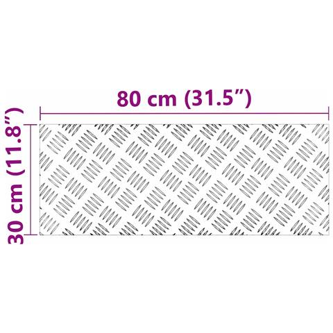 Dischi Quadrati 2 pcs Argento 80 x 30 cm Alluminio - Foto 8