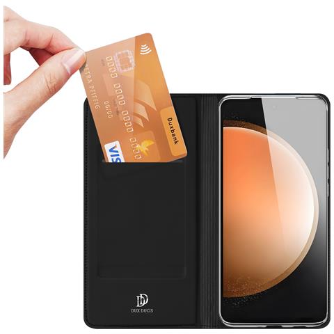 Cover per Galaxy S25 FE - Pelle /PU, Nero - Foto 4