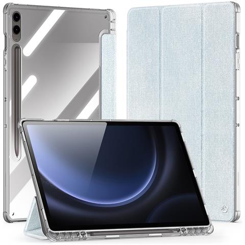 Cover per Galaxy Tab S9 FE Plus - TPU+PC+Pelle /PU, Trasparente, Auto Wake /Sleep - Foto 1
