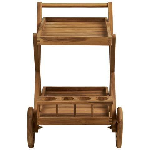 Carrello Da Servizio Pasaku In Teak Naturale 86×50×81 Cm - Foto 2