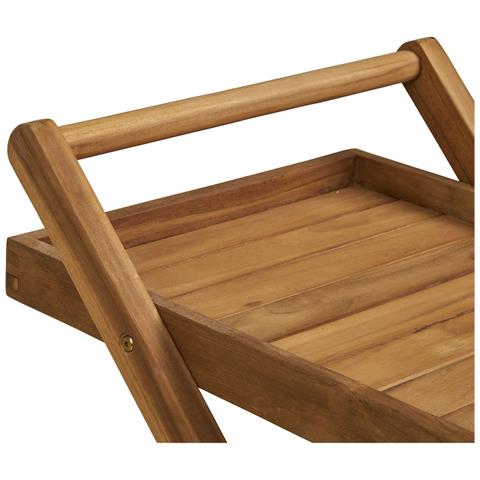 Carrello Da Servizio Pasaku In Teak Naturale 86×50×81 Cm - Foto 8