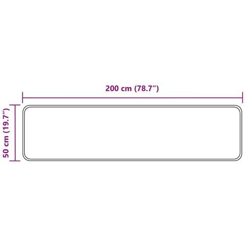 Runner Tappeto MARSA Nero 50 x 200 cm Poliestere e PVC - Foto 7