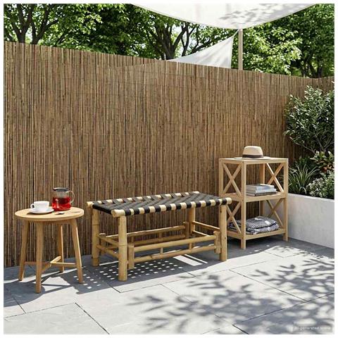Panchina da giardino 80 x 38 x 40 cm Bambù Naturale - Foto 2