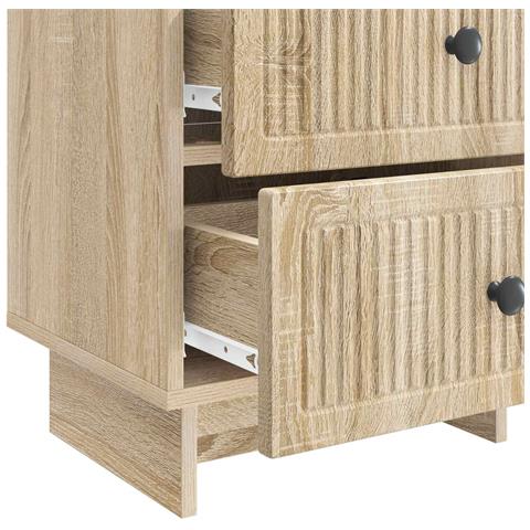 Armadio da Notte 2 pcs Rovere Sonoma 43 x 34,5 x 47,5 cm - Foto 9