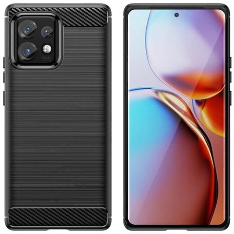 Custodia In Silicone Carbon Per Motorola Edge 40 Pro - Nera - Foto 1