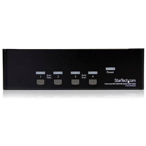 Switch KVM Dual DVI USB 4 porte con audio e hub USB 2.0 - Foto 2