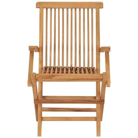 Sedie da Giardino Pieghevoli 2 pz in Legno Massello di Teak - Foto 2