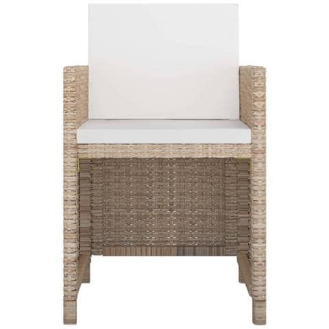 25 Pezzi Set Da Pranzo Esterno In Polyrattan Grigio - Foto 8
