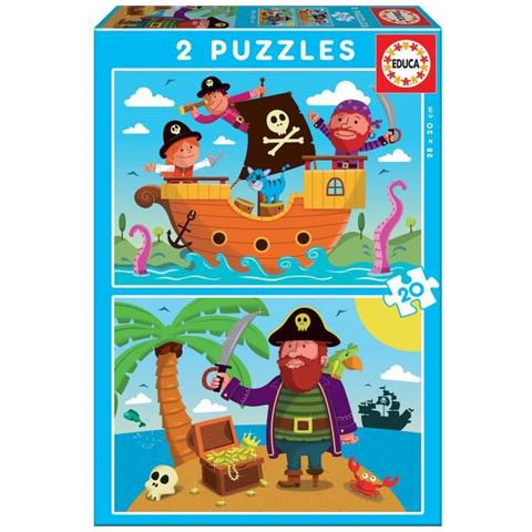 Educa - Puzzle Pirates 2x20 Pz - Foto 1