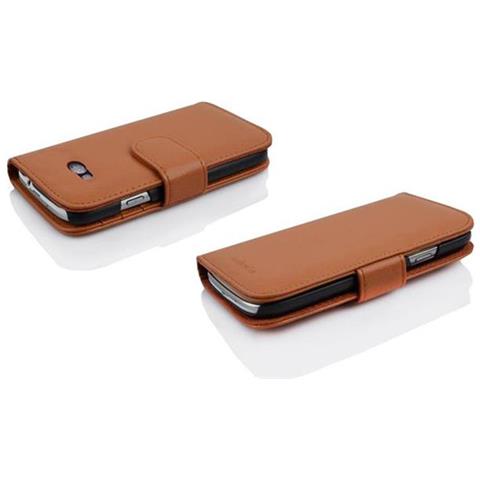 Custodia Compatibile Con Htc One M8 Mini (2.gen.) In Marrone Cioccolata - Coperchio Protettivo Con Chiusura Magnetica E 3 Slot Per Carte - Foto 6