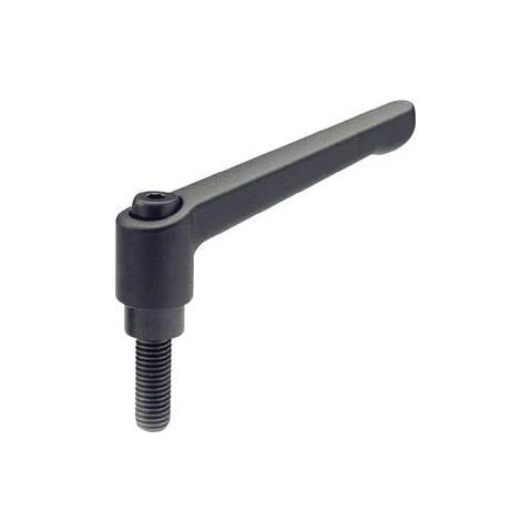 Ganter Norm Elementi Regolabili Leva Di Bloccaggio Con Filettatura, 1 pezzi, Nero / strukturmatt, Gn 300 - 108 della M12 - 32 sw - Foto 1