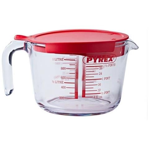 Pyrex 7082 Misura Graduato Lt1 Con Coperchio, Vetro, Trarente - Foto 9