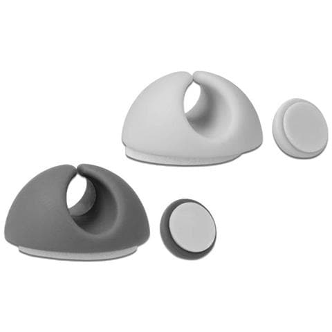 Passacavo Autoadesivo, Confezione Da 6, 3x Grigio, 3x Bianco, Trp, Multiplo - Foto 1