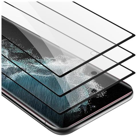 3x Pellicola Armatura A Schermo Intero Compatibile Con Samsung Galaxy S22 Ultra In Trasparente Con Nero - 3x Vetro Temperato (tempered) Di Protezione Del Display In Durezza 9h Con 3d Touch - Foto 1