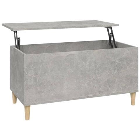 Tavolino Salotto Grigio Cemento 90x44,5x45 Cm Legno Multistrato - Foto 1