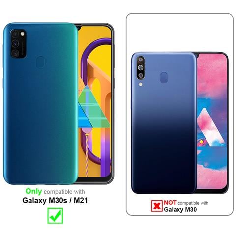 Custodia Compatibile Con Samsung Galaxy M21 / M30s In Lilla Scuro Fiore - Coperchio Protettivo In Design Floreale Con Chiusura Magnetica, Funzione Stand E Slot Per Carte - Foto 2