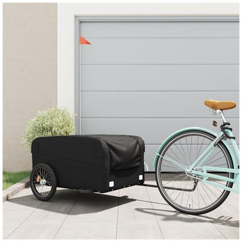 Rimorchio Da Bici Nero 45 Kg In Ferro - Foto 1